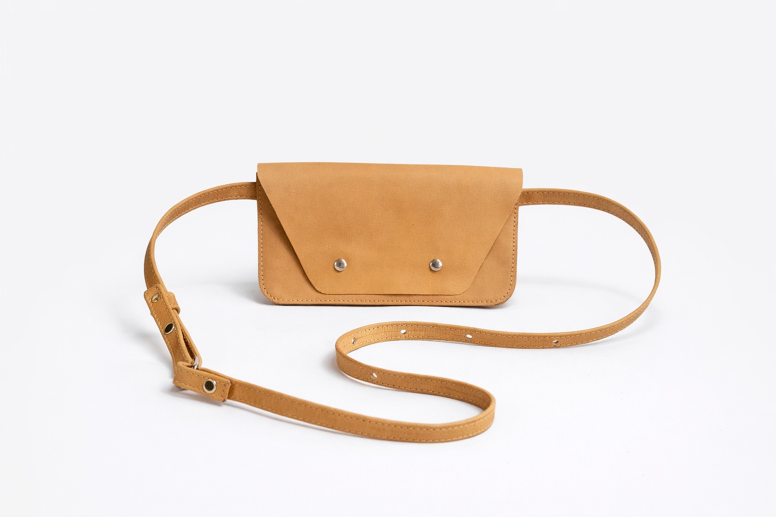 Cangurera de cuero ANI color natural