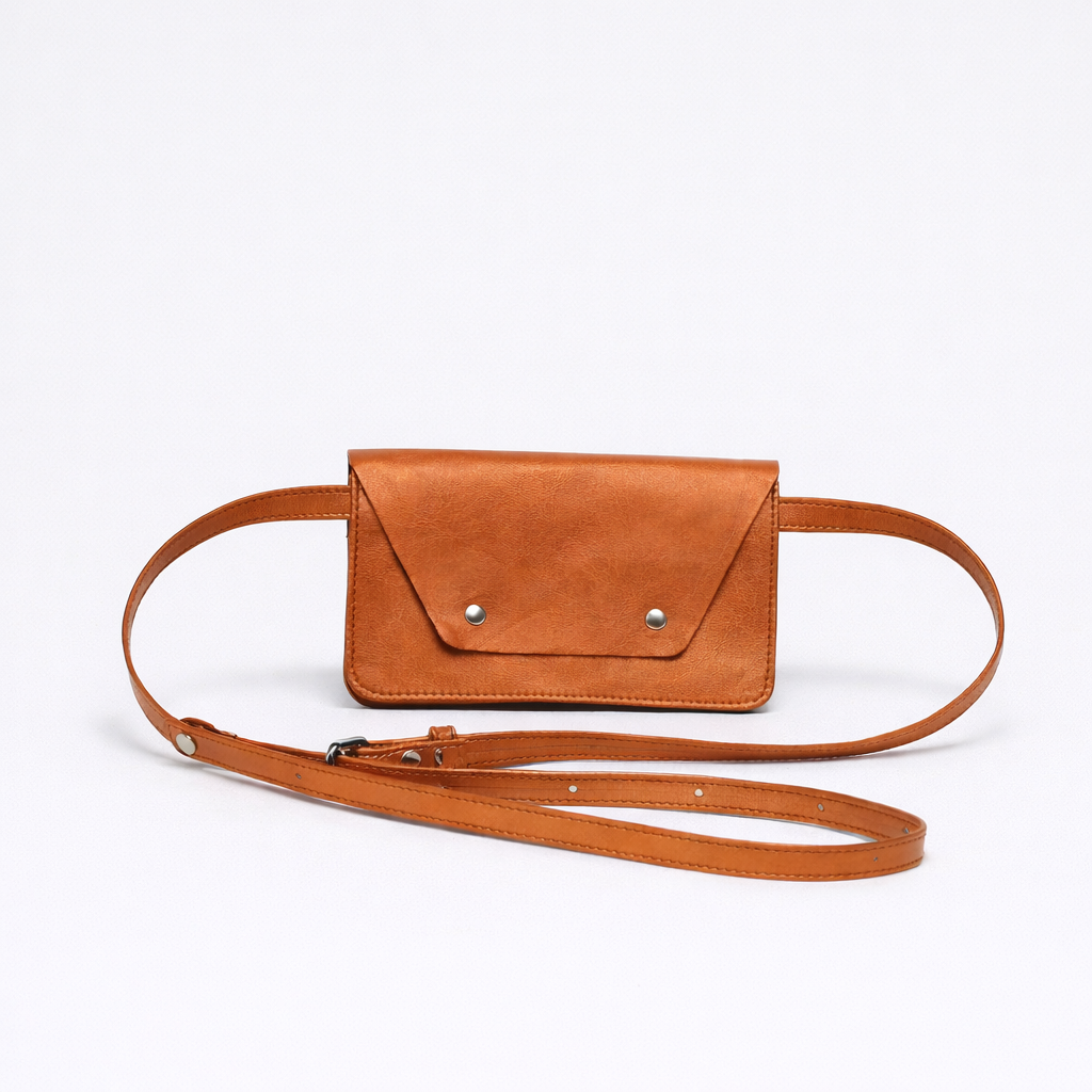 Cangurera de cuero artesanal