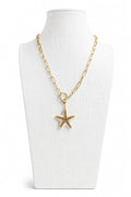 Collar acero inoxidable con estrella miyuki blanca