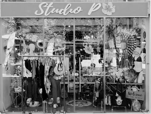Fachada de tienda Studio P