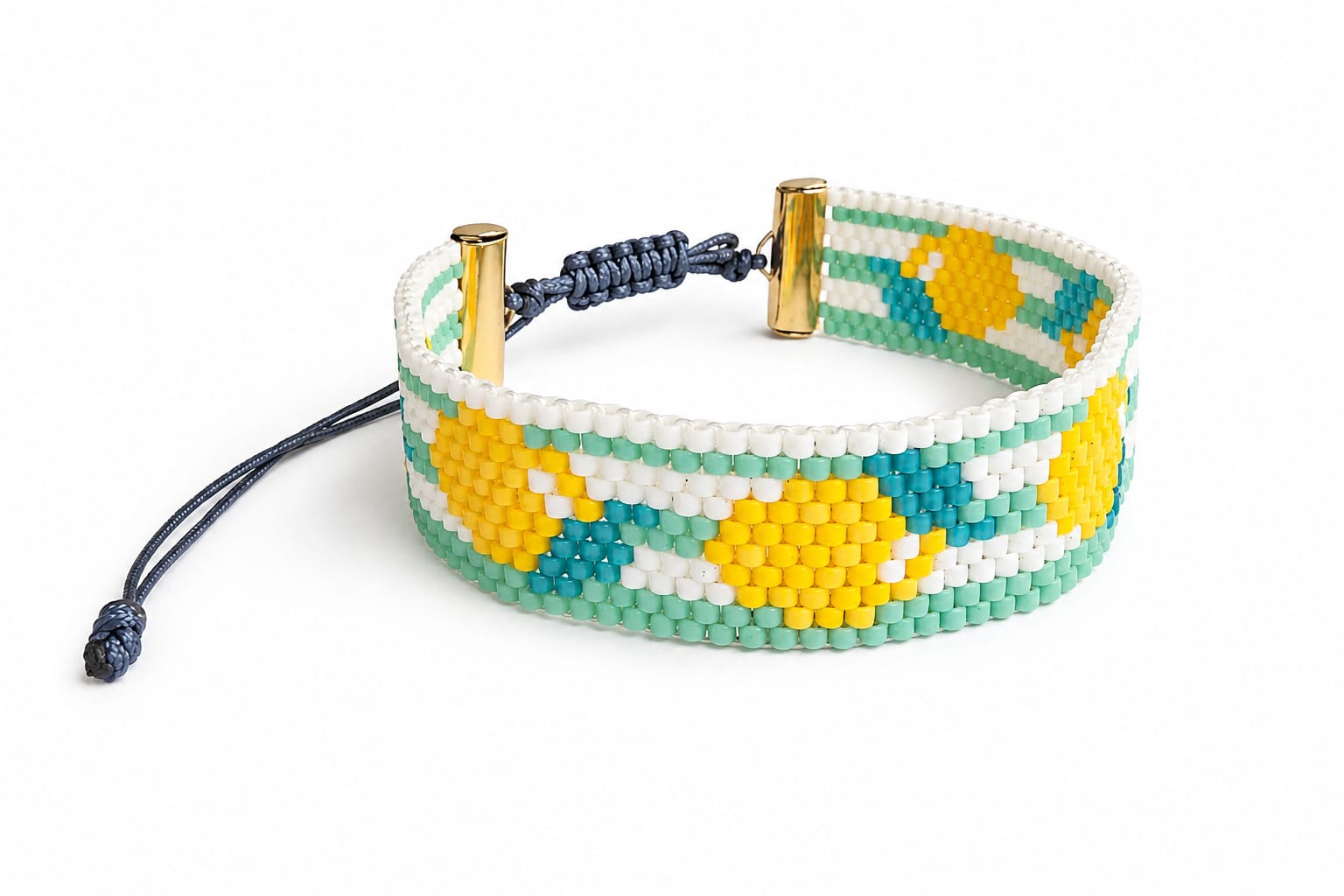 Pulsera miyuki 10 filas con limones