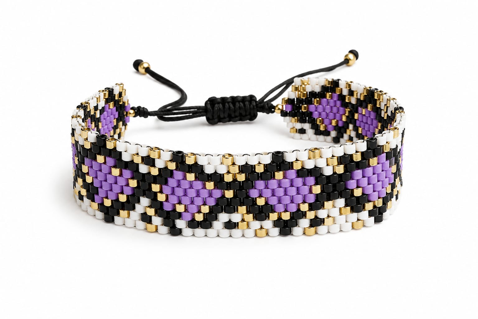 Pulsera miyuki 10 filas diseño organico